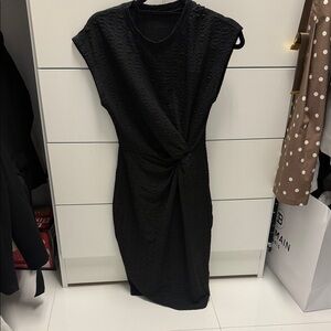 Black Twist-Front Women's Dress